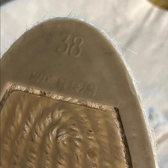 Elegant Cream Espadrille Wedge Sandals EU 38 US 7.5 - Picture 14 of 15